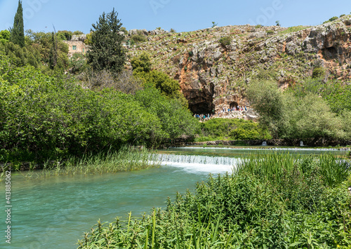 Baniyas ruins, ancient city in Israel at the foot of Mount Hermon, near main source of the Jordan river