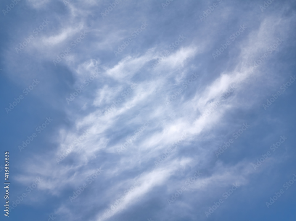 Blue summer sky with white cumulus clouds. Blue sky with clouds nature background. Blue summer sky with white cumulus clouds. Blue sky with clouds nature background.