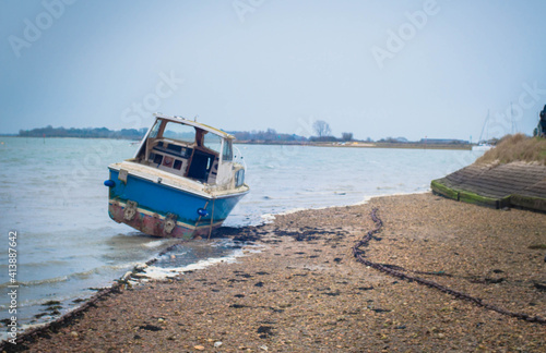 fishing boat on the shore