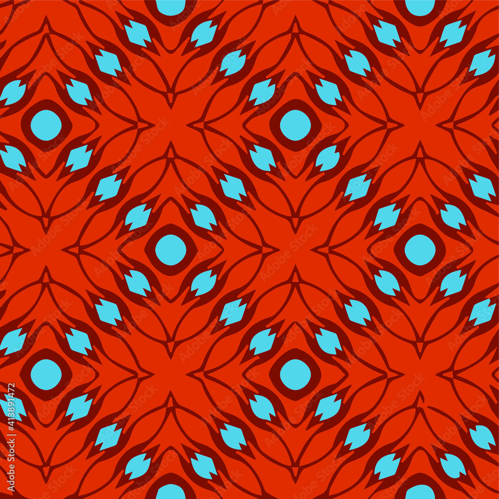 Fototapeta premium Seamless pattern with multicolored shapes.