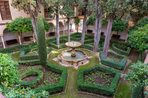 the Jardin de Lindaraja in the Nazaries Palace in the Alhambra in Granada