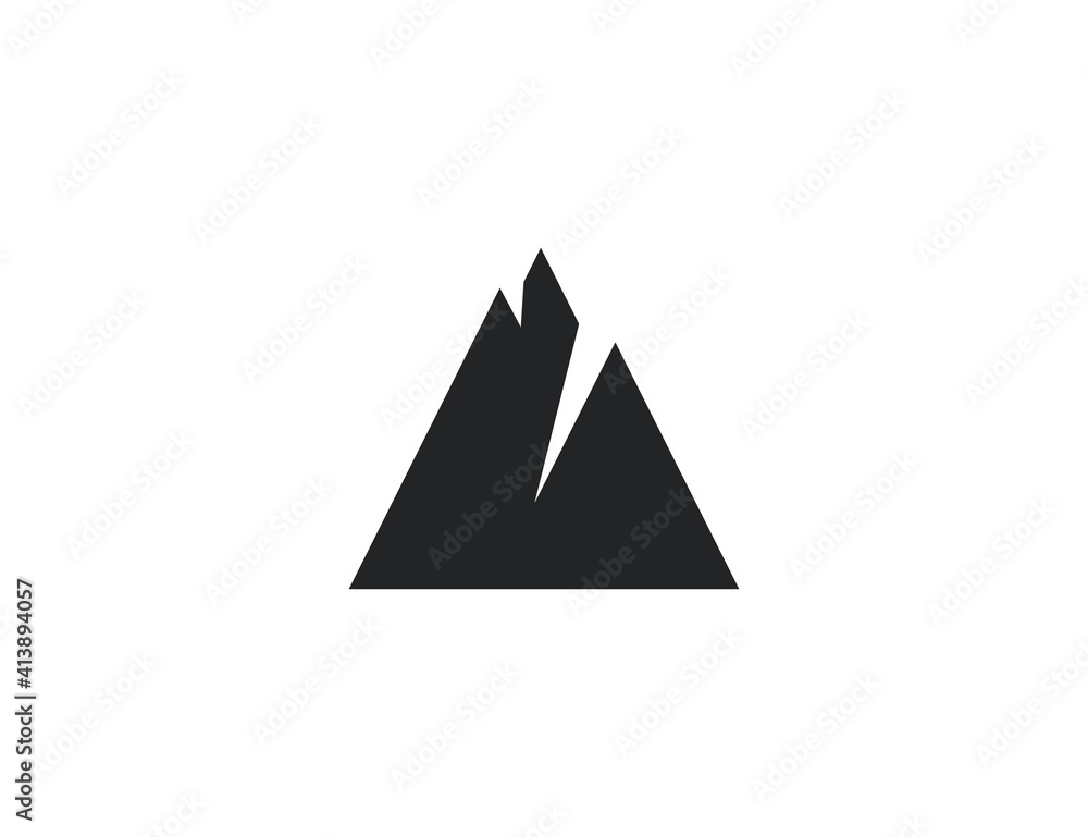 Adventure, hill, mountain icon on white background. Vector illustration. Adventure, hill, mountain icon on white background. Vector illustration.