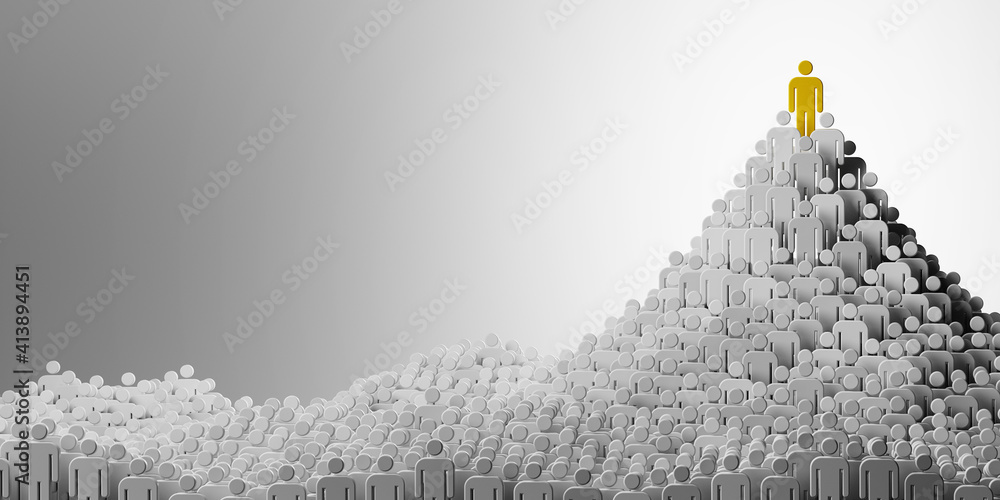 Leadership and role model concept, 3d rendering Stock Illustration ...