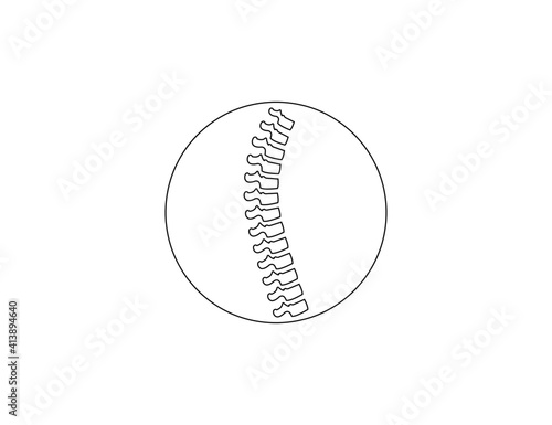 Human spine, anatomy, backbone icon. Vector illustration.
