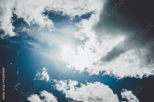 blue sky with clouds