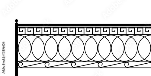 Classical Ornamental fence. Seamless pattern.