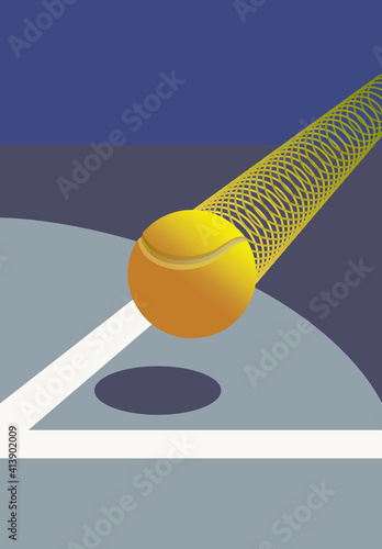 Victory Tennis Ball. Tennis championship. Grand Slam. Australian Open. 