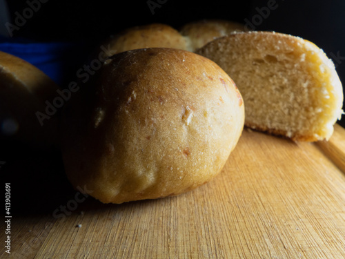 Homemade bread baking