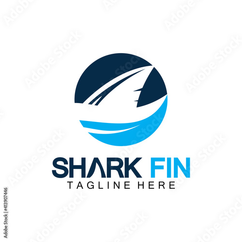 Free Download Shark fin logo vector illustration design template.Shark Logo Template-Vector illustration - GFXLoad