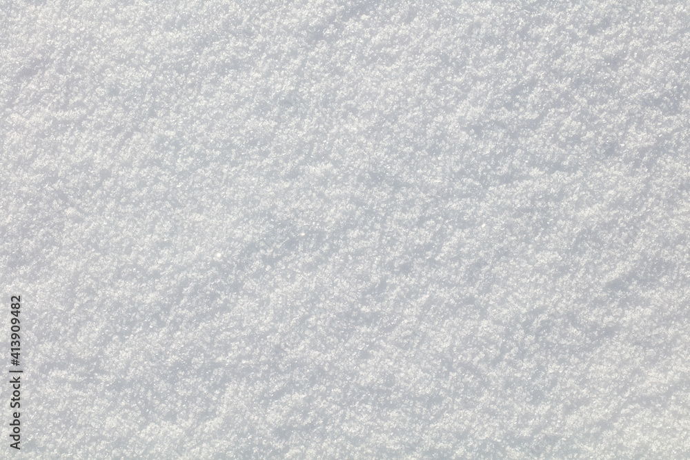 Ein weiße Schneeoberfläche als Hintergrund.