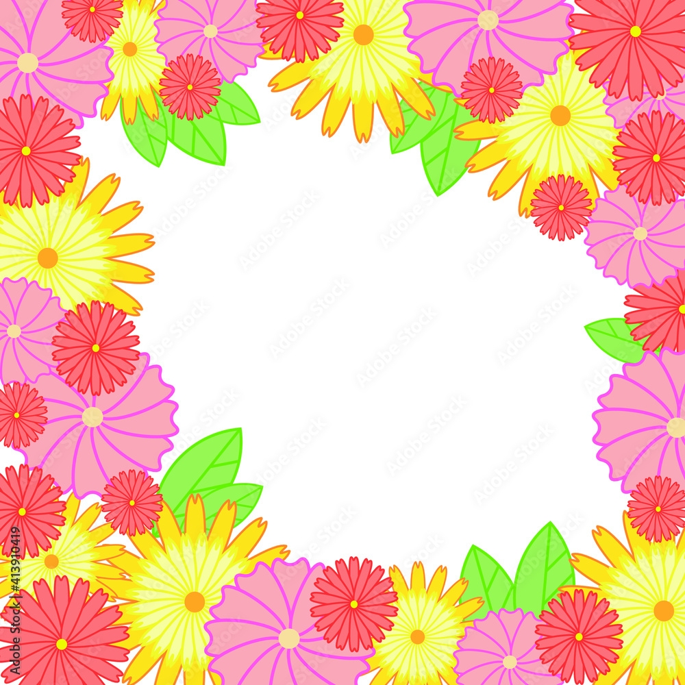 frame with flowers frame with flowers