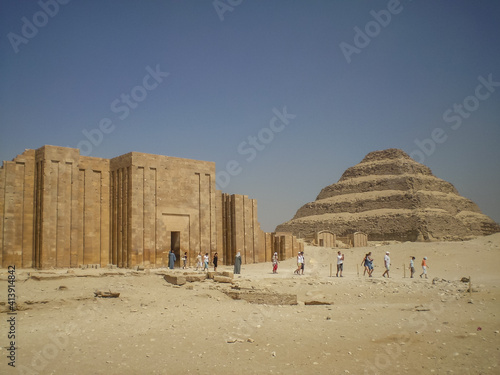 Fotografie The oldest pyramid in Egypt - Sakkara