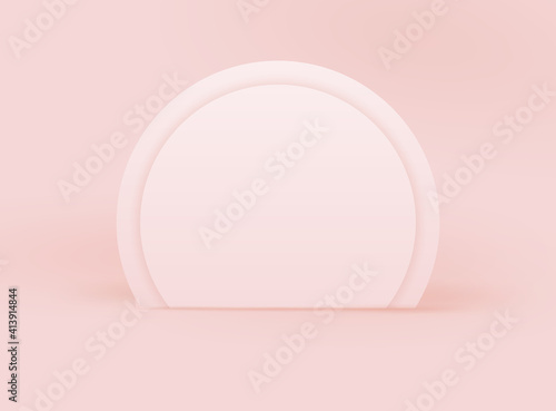 Template vector background with realistic scene. Realistic pastel design for product award, nomination