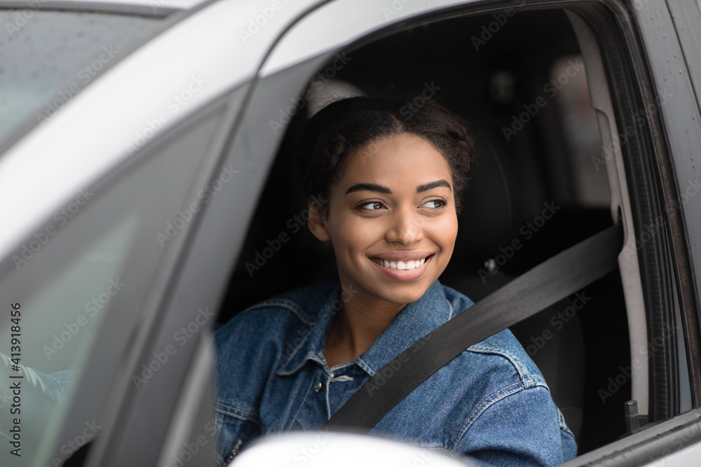 Meeting with friend on road in city, friendly taxi driver or flirt at traffic in town Meeting with friend on road in city, friendly taxi driver or flirt at traffic in town