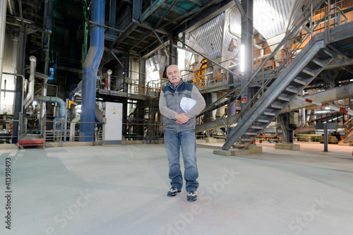 portrait of a factory engineer in factory