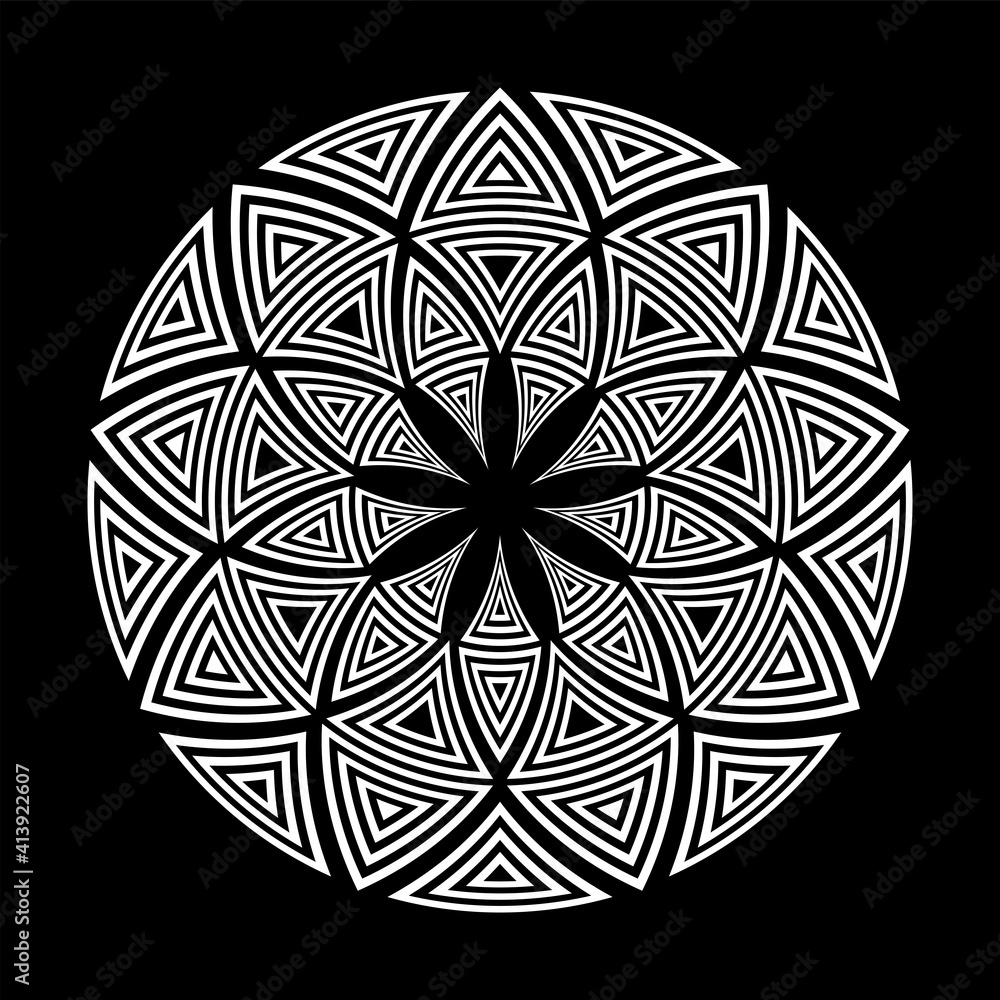 Abstract decorative geometric circle pattern. Abstract decorative geometric circle pattern.