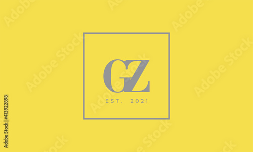Pantone 2021 Ultimate Gray logotype monogram alphabet characters Illuminating backgound