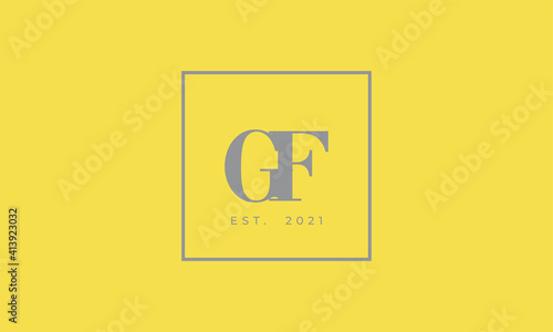 Pantone 2021 Ultimate Gray logotype monogram alphabet characters Illuminating backgound