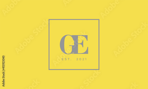 Pantone 2021 Ultimate Gray logotype monogram alphabet characters Illuminating backgound