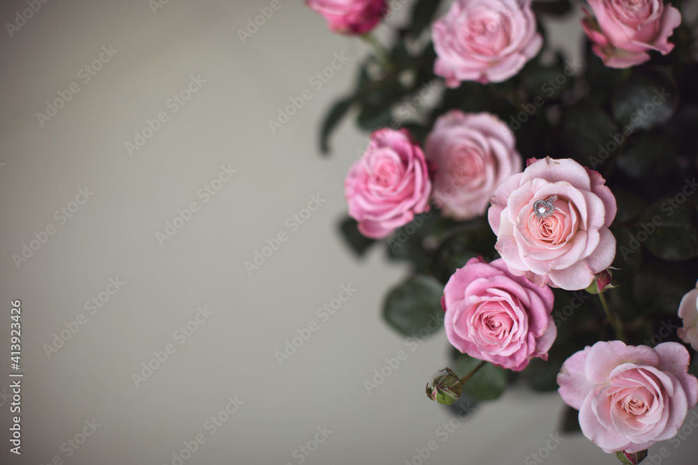 Bouquet of flower from beautiful fresh pink roses. Bouquet of flower from beautiful fresh pink roses.