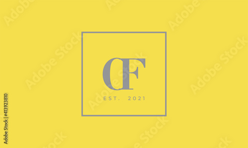 Pantone 2021 Ultimate Gray logotype monogram alphabet characters Illuminating backgound