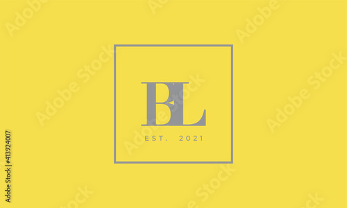 Pantone 2021 Ultimate Gray logotype monogram alphabet characters Illuminating backgound