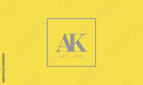 Pantone 2021 Ultimate Gray logotype monogram alphabet characters Illuminating backgound