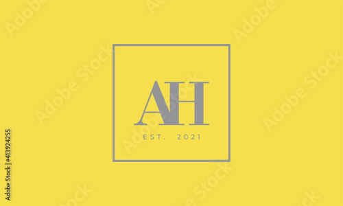 Pantone 2021 Ultimate Gray logotype monogram alphabet characters Illuminating backgound