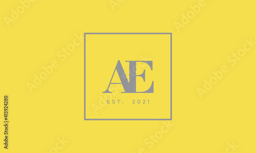 Pantone 2021 Ultimate Gray logotype monogram alphabet characters Illuminating backgound