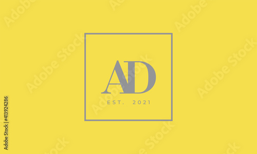 Pantone 2021 Ultimate Gray logotype monogram alphabet characters Illuminating backgound