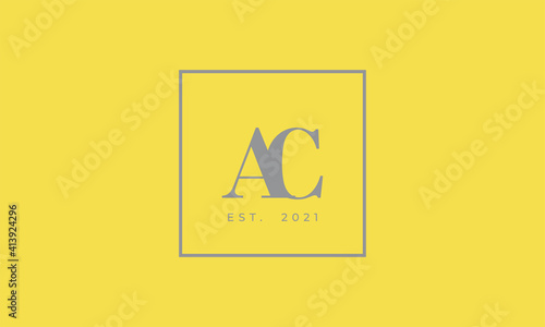 Pantone 2021 Ultimate Gray logotype monogram alphabet characters Illuminating backgound