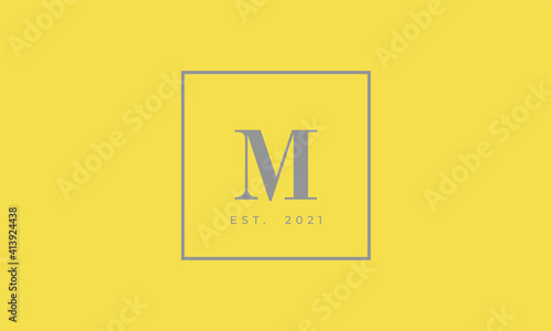 Pantone 2021 Ultimate Gray logotype monogram alphabet characters Illuminating backgound