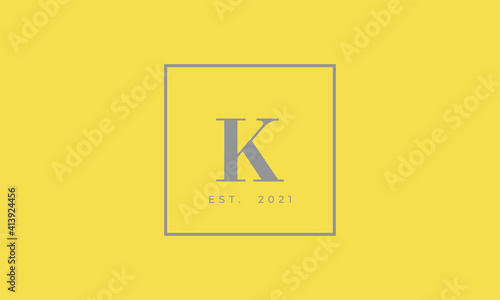 Pantone 2021 Ultimate Gray logotype monogram alphabet characters Illuminating backgound