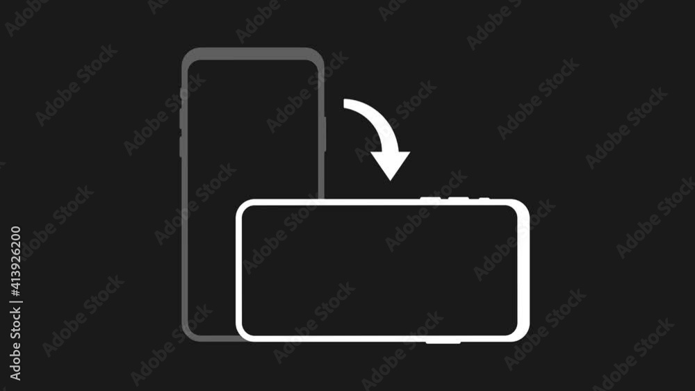 Rotate smartphone isolated icon. Device rotation symbol. Turn your device. Motion graphics. Rotate smartphone isolated icon. Device rotation symbol. Turn your device. Motion graphics.