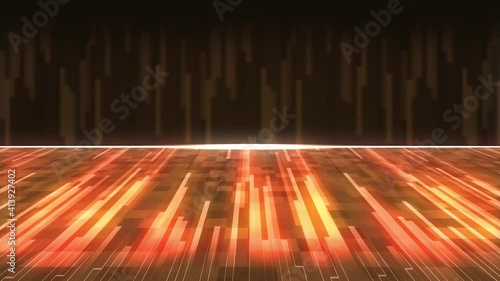 Abstract moving motion background with blue glowing bars moving out from a centre glow