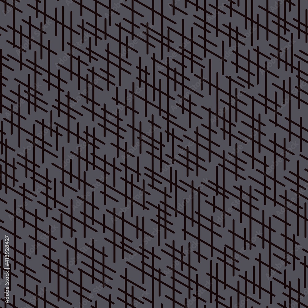 Randomly crossing lines making pattern.Chaotic short lines seamless pattern,chips and sticks modern repeatable motif.Good for print, textile,fabric, background, wrapping paper.Gray black colors
