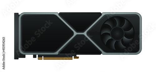 GPU icon Graphics processing unit vector illustration