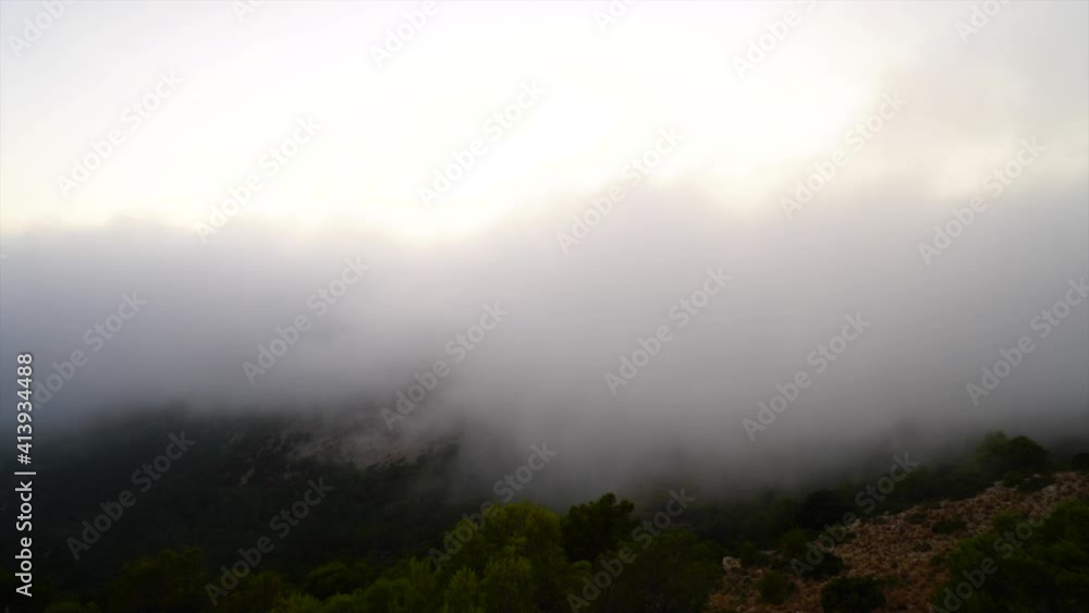 Timelapse on top of the mountain, fog and clouds. Timelapse on top of the mountain, fog and clouds.