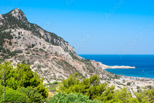 Landscape of the coast of Rhodes island