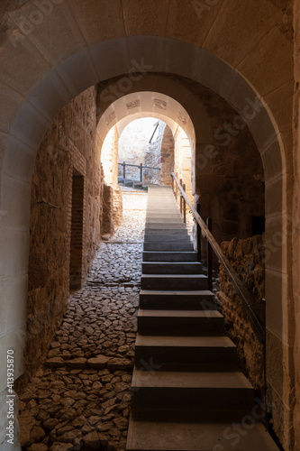 interior of consuegra castle  toledo  spain