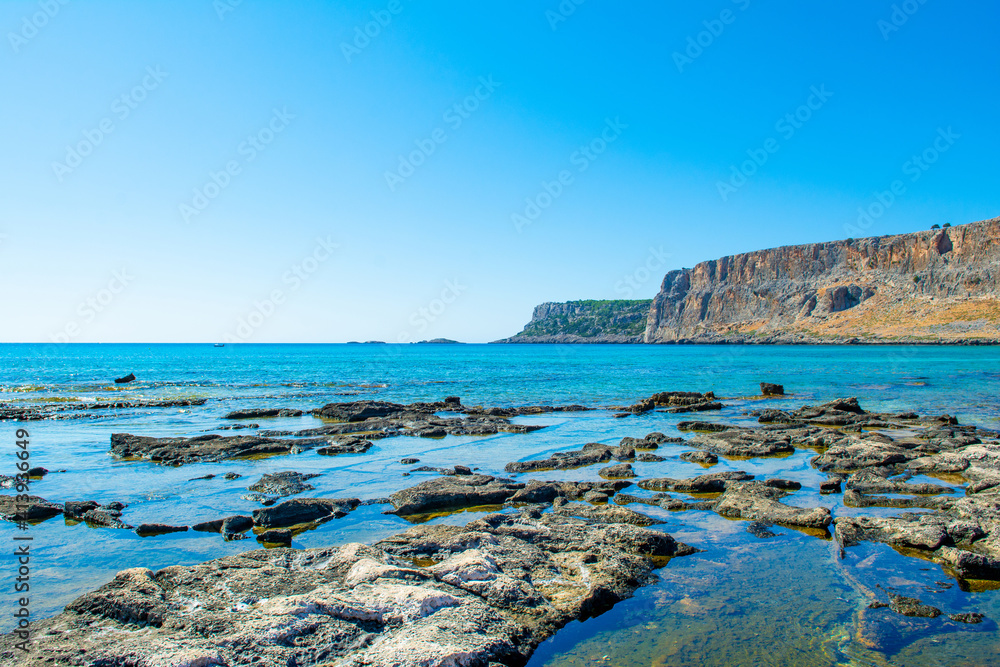 Landscape of the coast of Rhodes island
