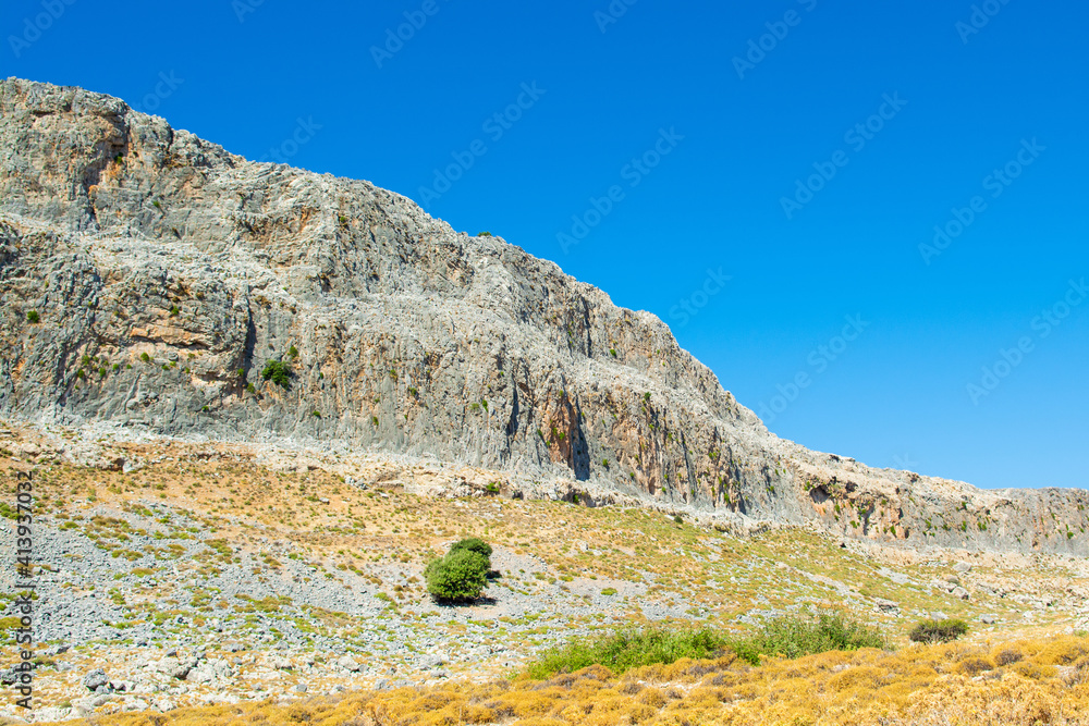 Landscape of the coast of Rhodes island