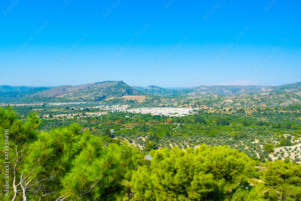 Landscape of the coast of Rhodes island Landscape of the coast of Rhodes island
