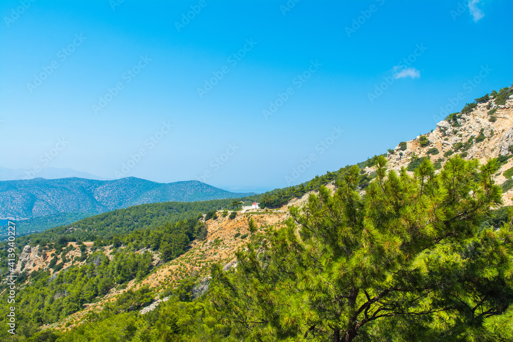 Fototapeta premium Landscape of the coast of Rhodes island