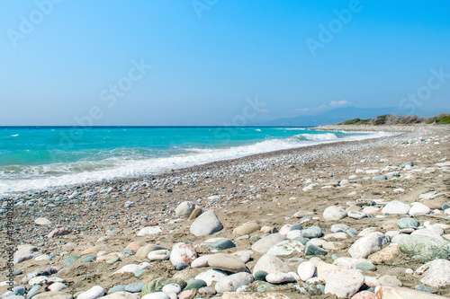 Landscape of the coast of Rhodes island