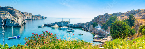 Landscape of the coast of Rhodes island