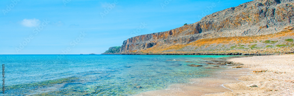 Landscape of the coast of Rhodes island Landscape of the coast of Rhodes island