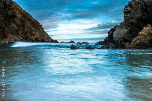 dramatic landscape photo of Big Sur,California during summer.