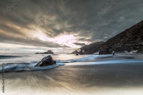 dramatic landscape photo of Big Sur,California during summer.