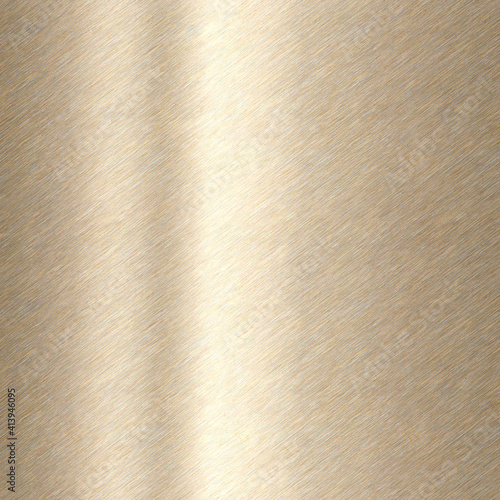 Shiny brushed metallic gold background texture. Polished metal bronze brass plate. Sheet metal glossy shiny gold. Seamless texture